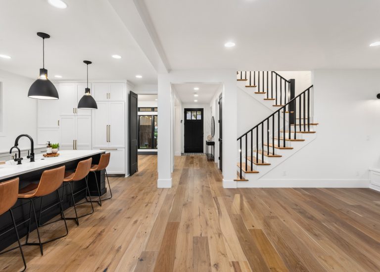 kitchen in newly constructed luxury home