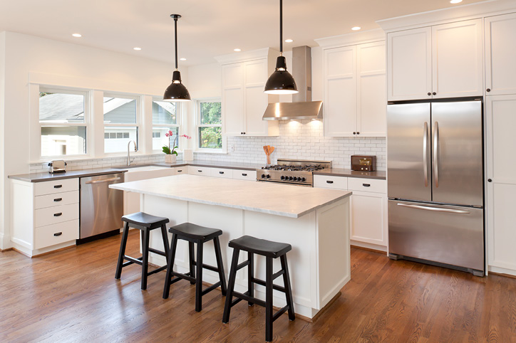 hardwood floors in the kitchen